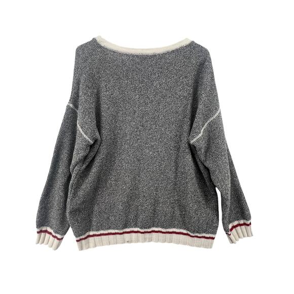 Cotton Country Sweater Size XL Gray Chunky Knit Scoop Neck Canada - Picture 3 of 3
